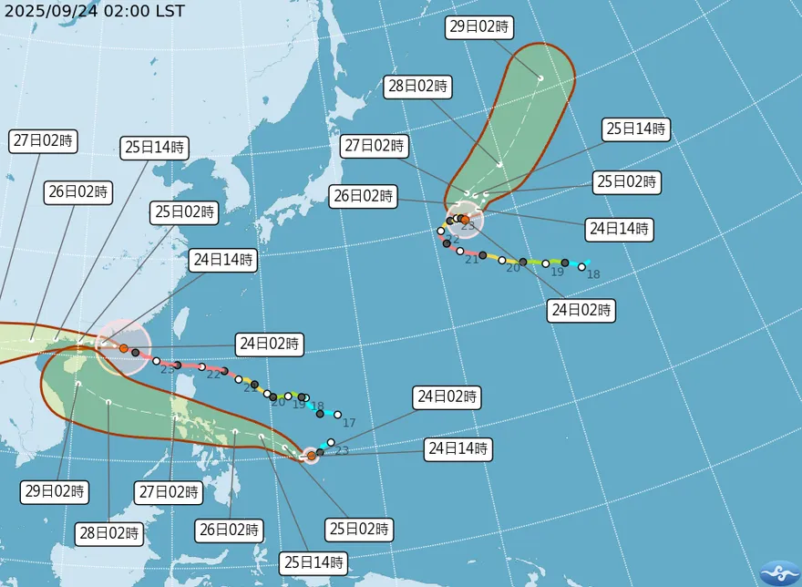 3颱共舞再現！「博羅依」今晨生成　花東續炸超大豪雨