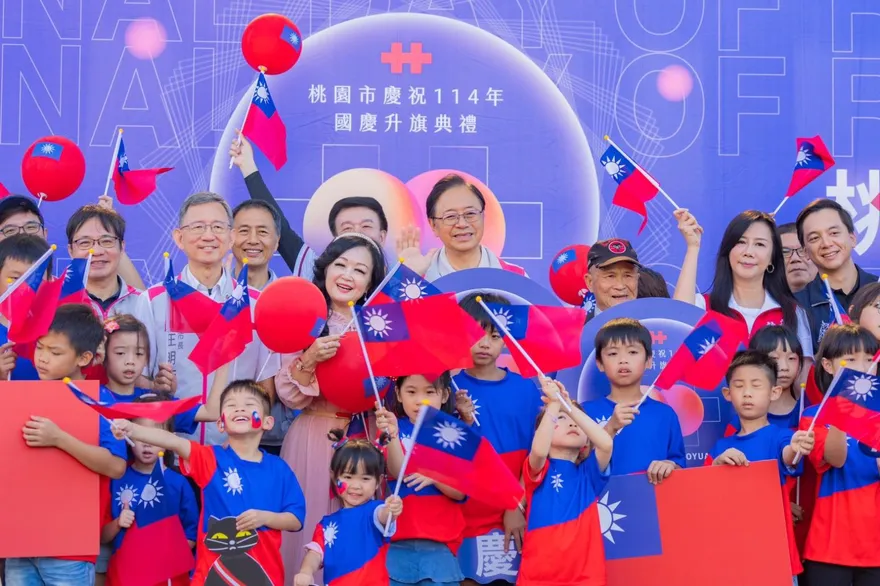 桃市國慶升旗首度移師親子公園　張善政：全民團結共創永續未來