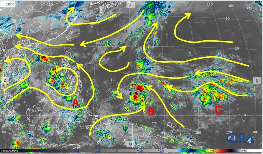 熱帶洋面3擾動醞釀　氣象專家：2顆恐合併成超大環流