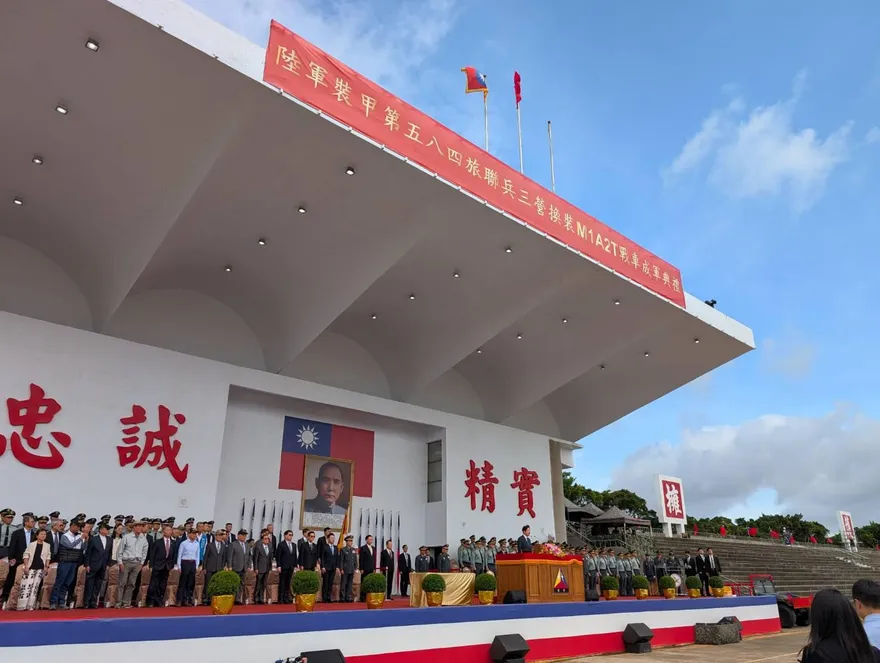 主持M1A2T戰車營成軍　賴清德：簽訂和平協議無法帶來和平