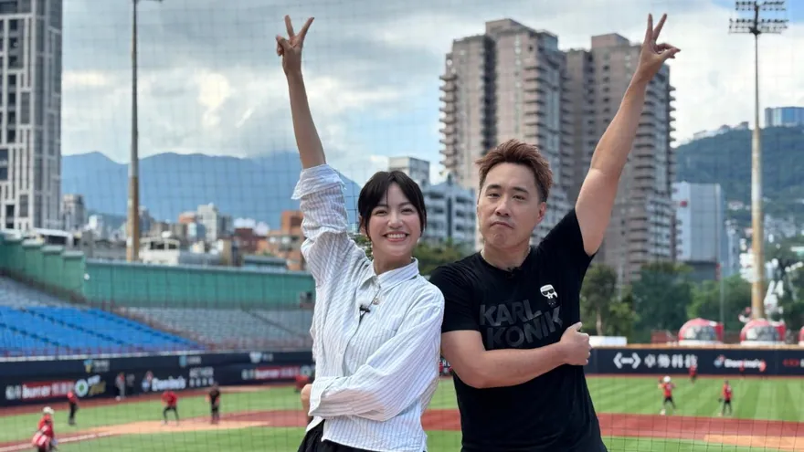 余祥銓爽當啦啦隊「貼身攝影師」 焦曼婷轉播職棒壓力大到痛哭