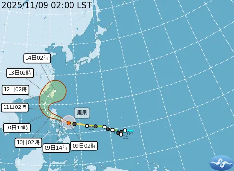 中颱鳳凰估11/13登陸穿越台　共伴效應雨彈先轟北、東部