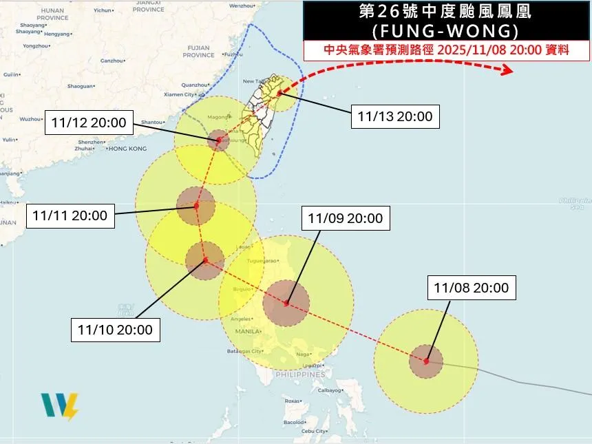 大甩尾撲台！鳳凰影響時間延後　登陸點中部以南都有機會