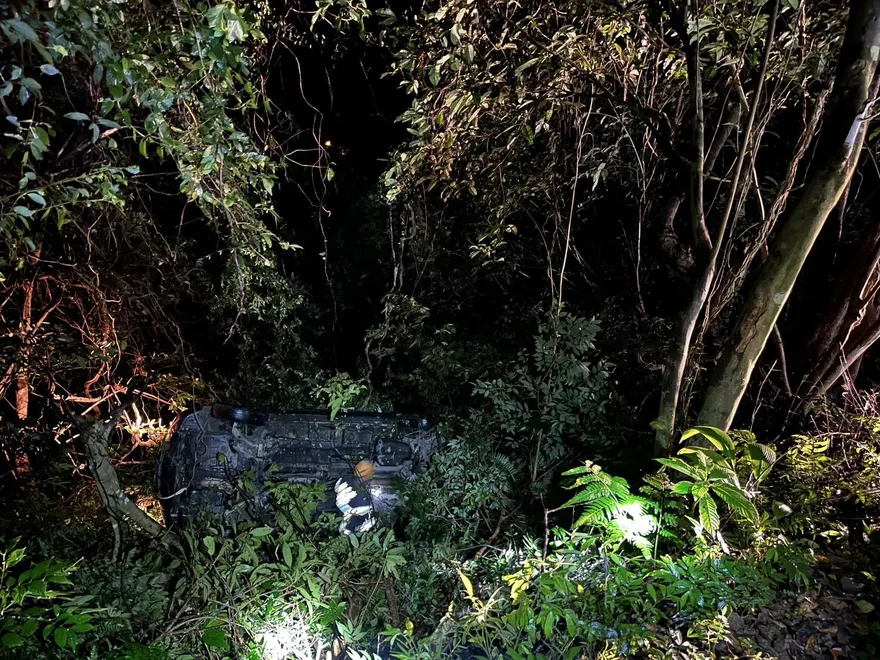 新北驚見「夫妻墜谷」！連人帶車墜下慘狀直擊