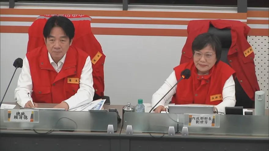 直擊/總統視察災害應變中心　劉世芳隔空問徐榛蔚「您在嗎？」