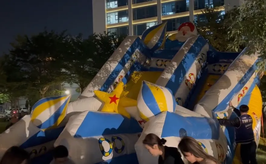 影/台中充氣城堡突坍塌釀1傷　家長嚇：如絕命終結站