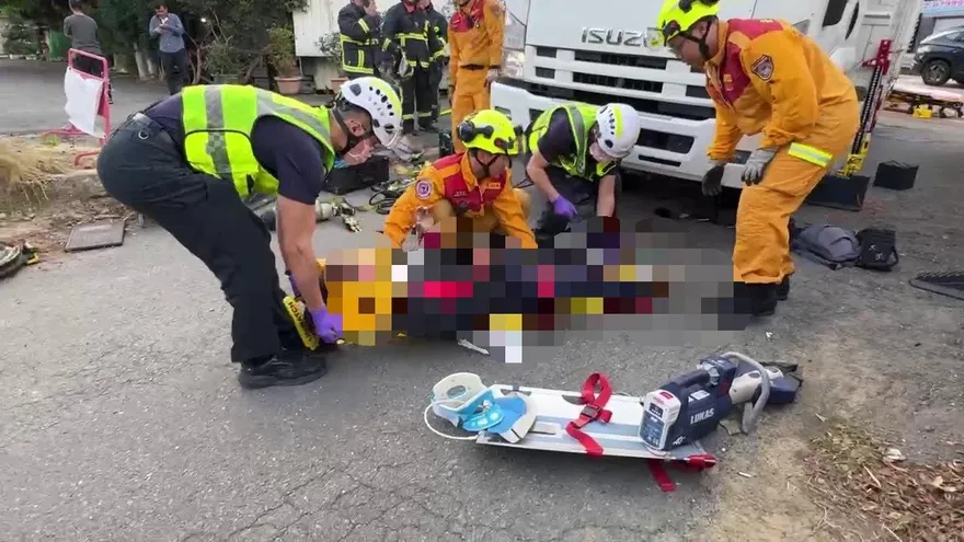 台中女清潔隊員遭物流車輾斃　父母從台東趕往認屍