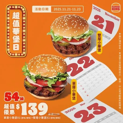 漢堡王54折！21風味館6大優惠　肯德基49元超驚點大開殺