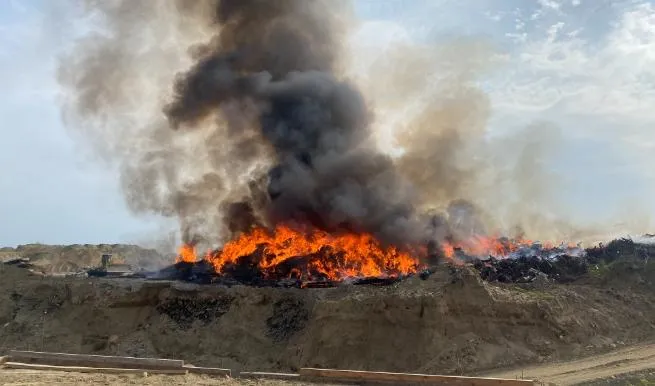 嘉義湖子內重劃區火警　火勢猛烈黑煙竄天