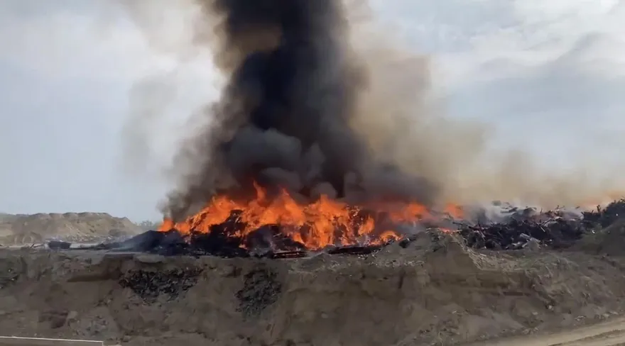 影/嘉義湖子內重劃區火警　火勢猛烈黑煙竄天