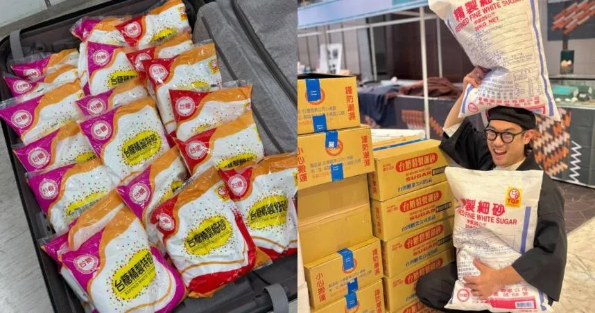 來台掃貨砂糖爆紅！　日蘋果糖老闆收25公斤巨無霸砂糖抱枕