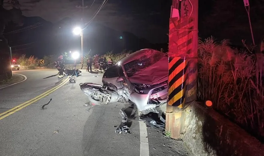 三芝男毒駕開車逆向衝撞2機車　3人噴飛慘摔受傷