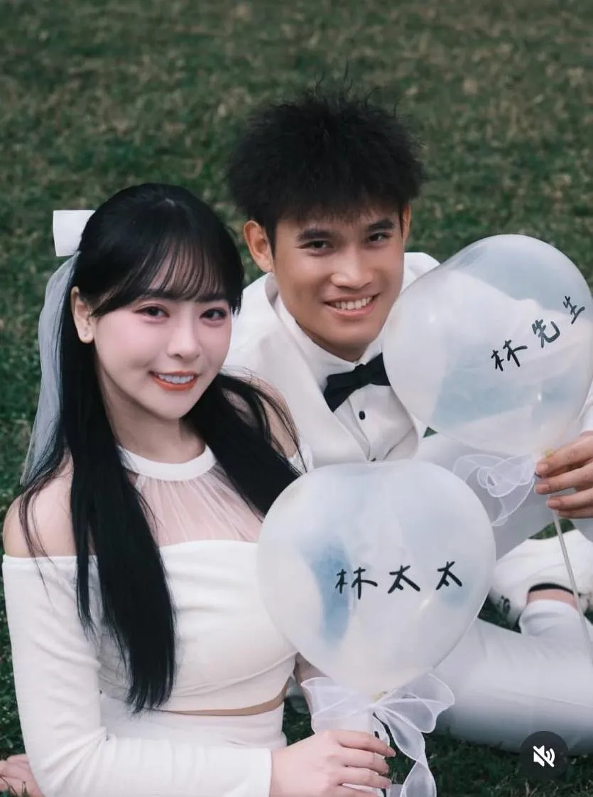 前樂天女孩心韻結婚了！甜嫁球員林承飛：我們找到了愛