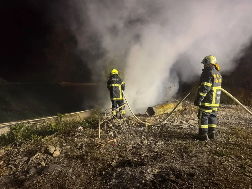 影/遠水救近火！南投首創山地義消站　成功撲滅草叢火警