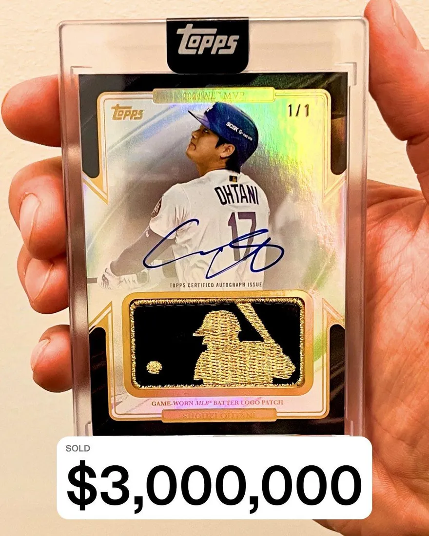 MLB/大谷翔平全球唯一神卡破紀錄　9500萬落槌成交