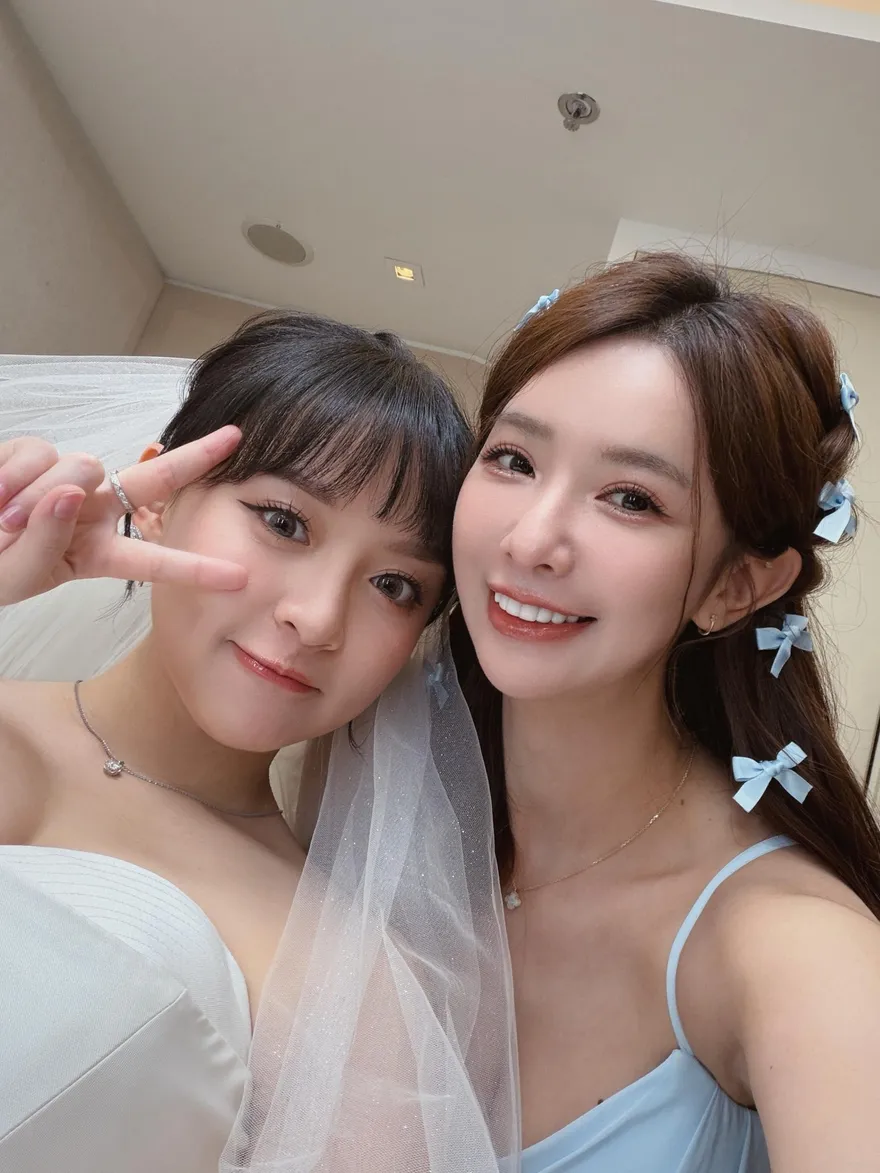 啦啦隊女神禾羽當伴娘！抽中捧花笑稱：現階段先專心工作