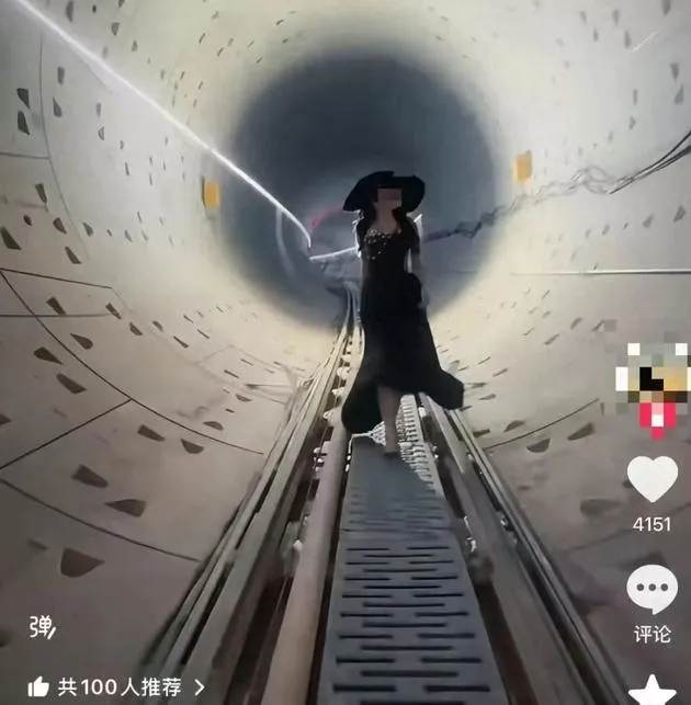 打卡無極限？陸女為「氛圍感」闖地鐵隧道拍片　兩單位遭追責