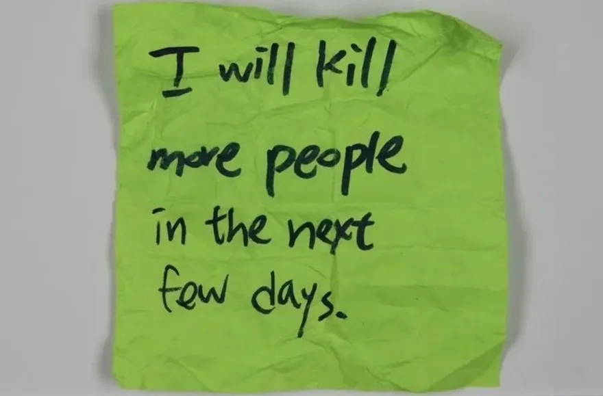 誠品南西店柱子遭貼英文恐嚇字條　警將採指紋追人