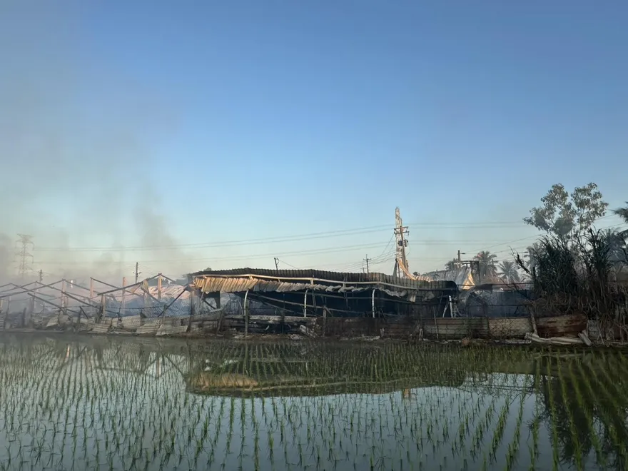 疑取暖不慎！高雄鴨寮燒光　200隻飛禽慘成燒鵝燒鴨