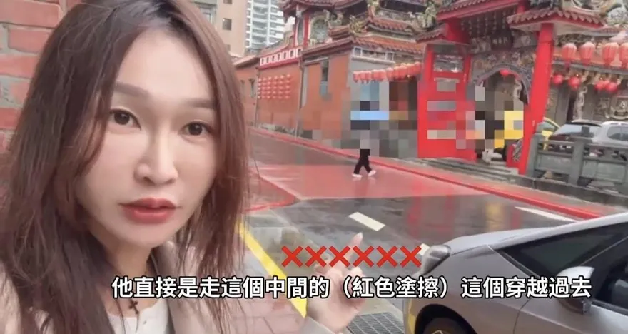 走過就罰500！桃園景福宮前紅色鋪面惹議　多數民眾誤當人行道