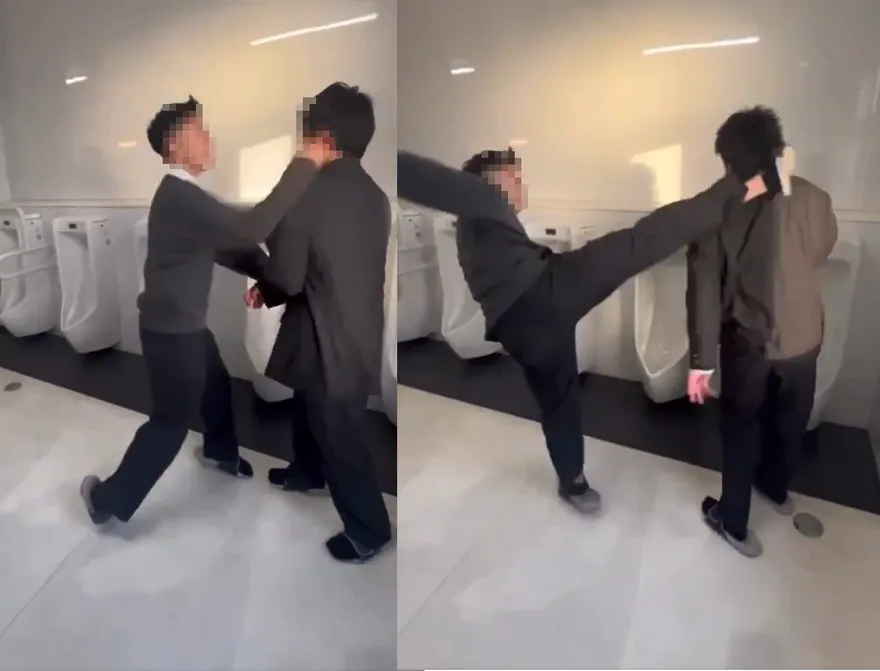 日高中驚傳霸凌！男廁內「飛踢暴揍同學」　網全怒了當局展開調查