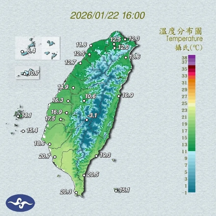 又見凍番薯！14縣市冷到明天　連江縣跌剩6度