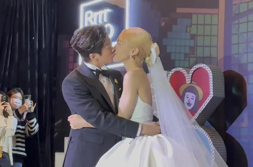 陳漢典、Lulu婚宴席開70桌！告白「愛她的全部」甜蜜激吻