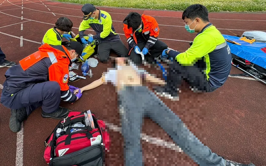 致死性心律不整！新竹17歲高中生跑4圈倒地　CPR+3次電擊救回