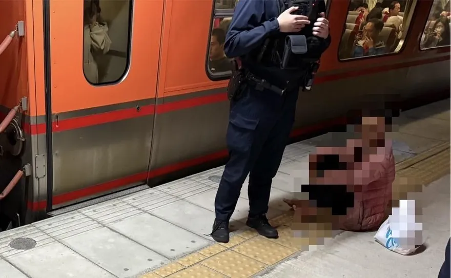 影/醉男台鐵列車上持老虎鉗恐嚇　鐵警新豐站逮人送辦