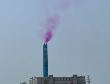 嘉義焚化爐冒神祕紫煙嚇壞民眾！　環保局出面說明了