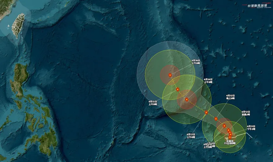 辛樂克「又大又強」估明天變強颱！不影響台灣、日本