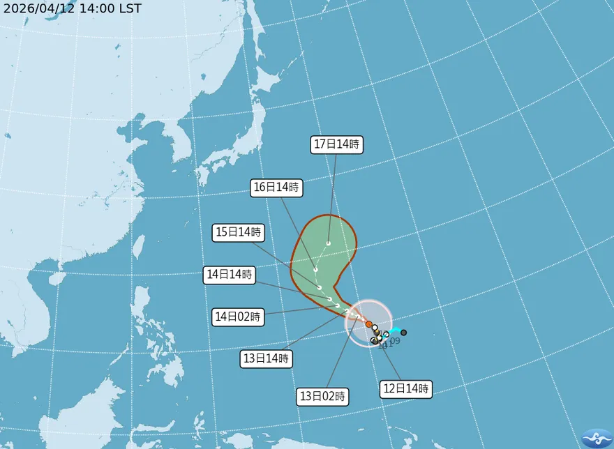 辛樂克升級強颱！朝東北前進「對台無影響」　4/17轉弱