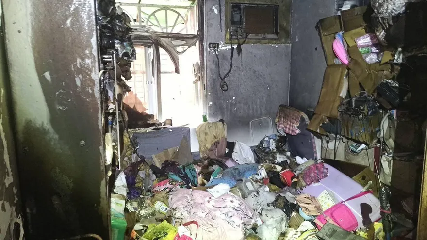 影/基隆中正區集合住宅火警　屋內堆滿雜物搶救困難