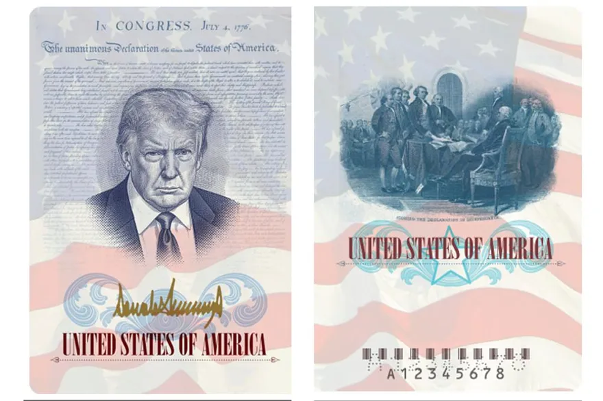 太狂！美國新版護照驚現川普「肖像+金色簽名」　今夏限量發行