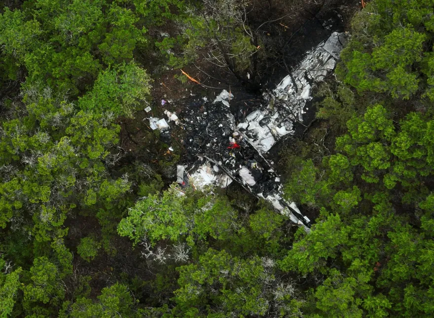 機身全毀！小飛機墜毀德州樹林5死　居民聞巨響：以為後牆著火