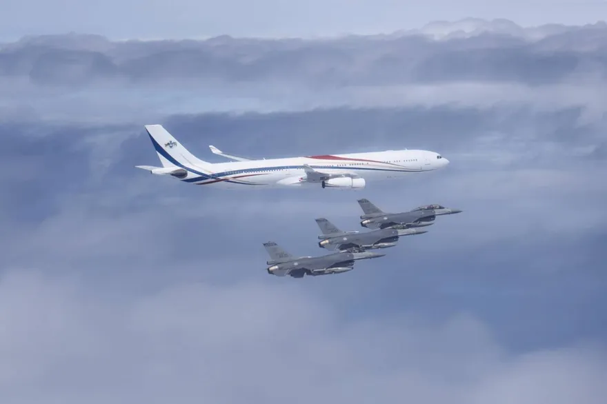 迎接賴清德專機上午返國　空軍4架F-16V戰機將伴飛護航