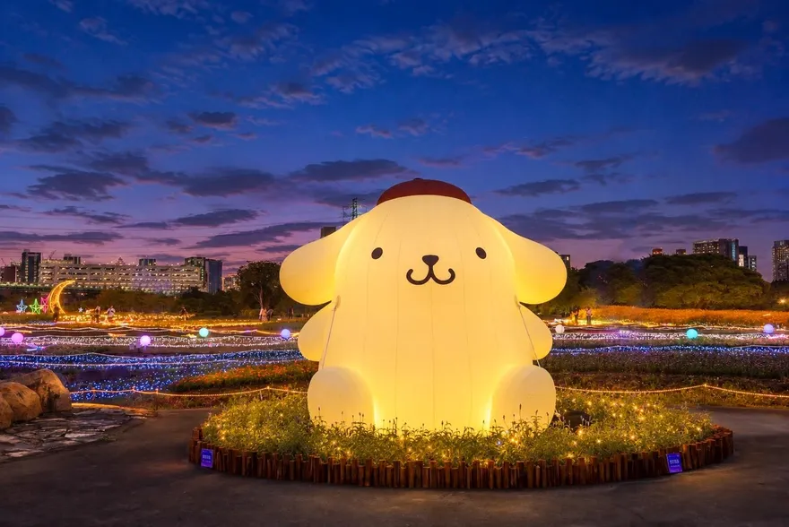 2026新北河濱蝶戀季登場　巨大「布丁狗」現身花海