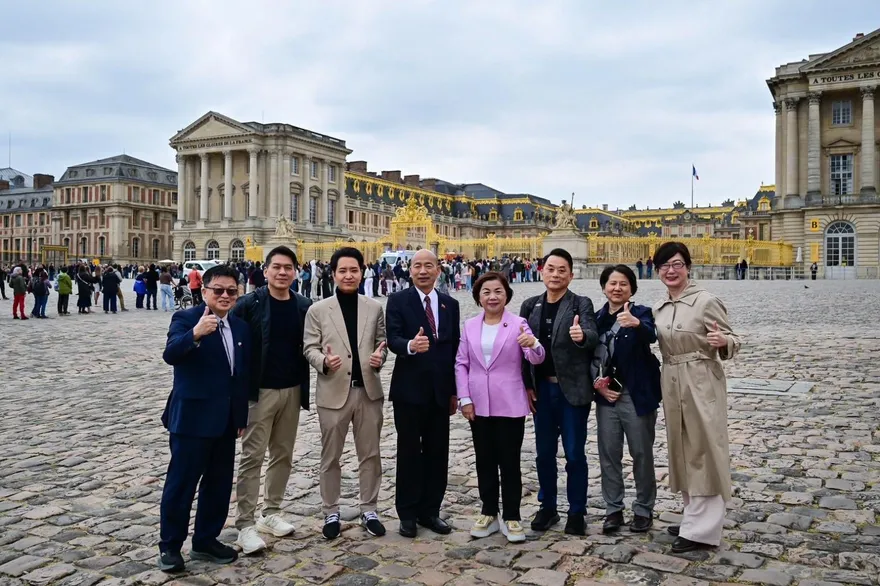 韓國瑜率訪團抵巴黎　僑宴致詞喊：沒有藍綠白只有台灣情