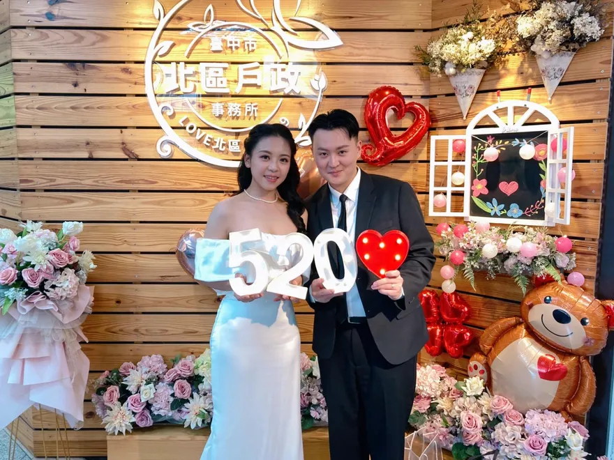 520甜蜜爆棚！　台中657對新人登記結婚創新高