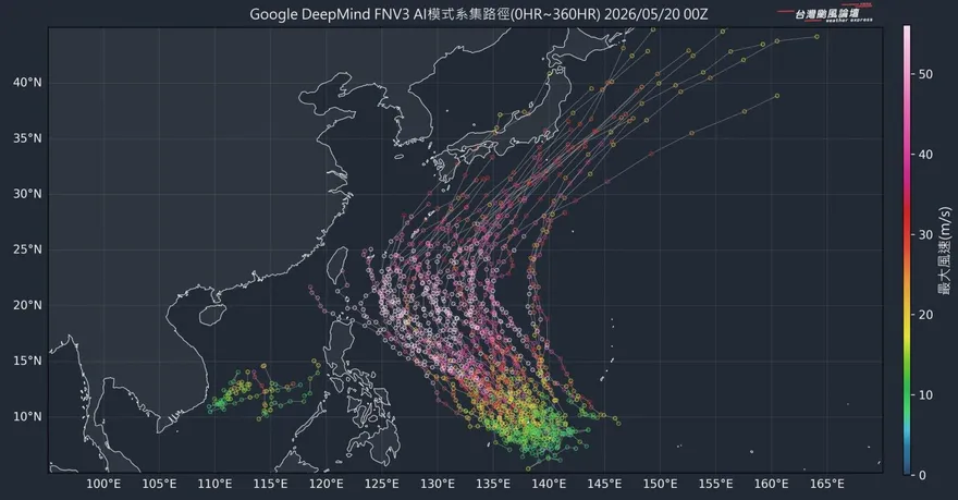 月底恐進入颱風活躍期　專家揭AI預測：各國模擬分歧大