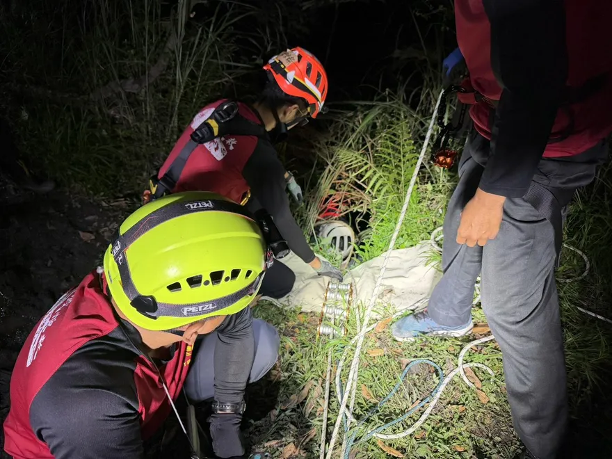 驚險！大鹿林道63歲男夜騎電動自行車摔10米邊坡　樹木保命