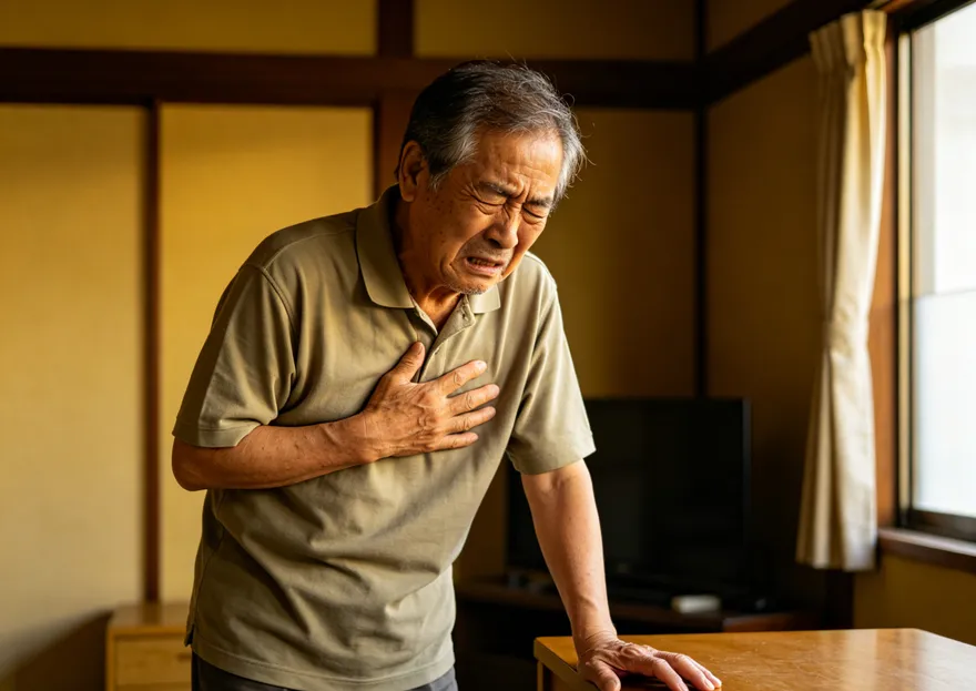 胸悶忍一週釀禍！80歲翁血管「雙急轉彎」心肌梗塞險死