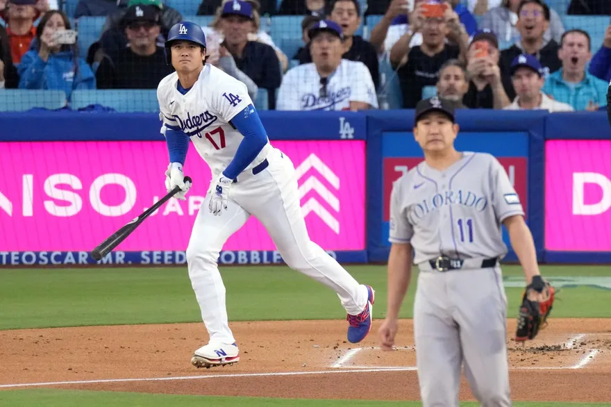 MLB/大谷翔平手傷？首局首打席砲轟菅野智之