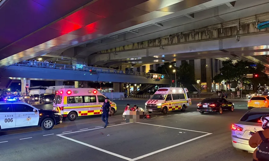 北車旁天橋婦人墜落路面　遭車輾過命危送醫不治