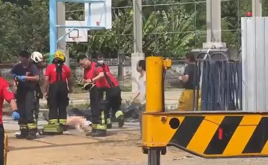 吊掛布繩突斷裂！嘉義工人遭烤漆板砸中亡　死因左背大鈍傷