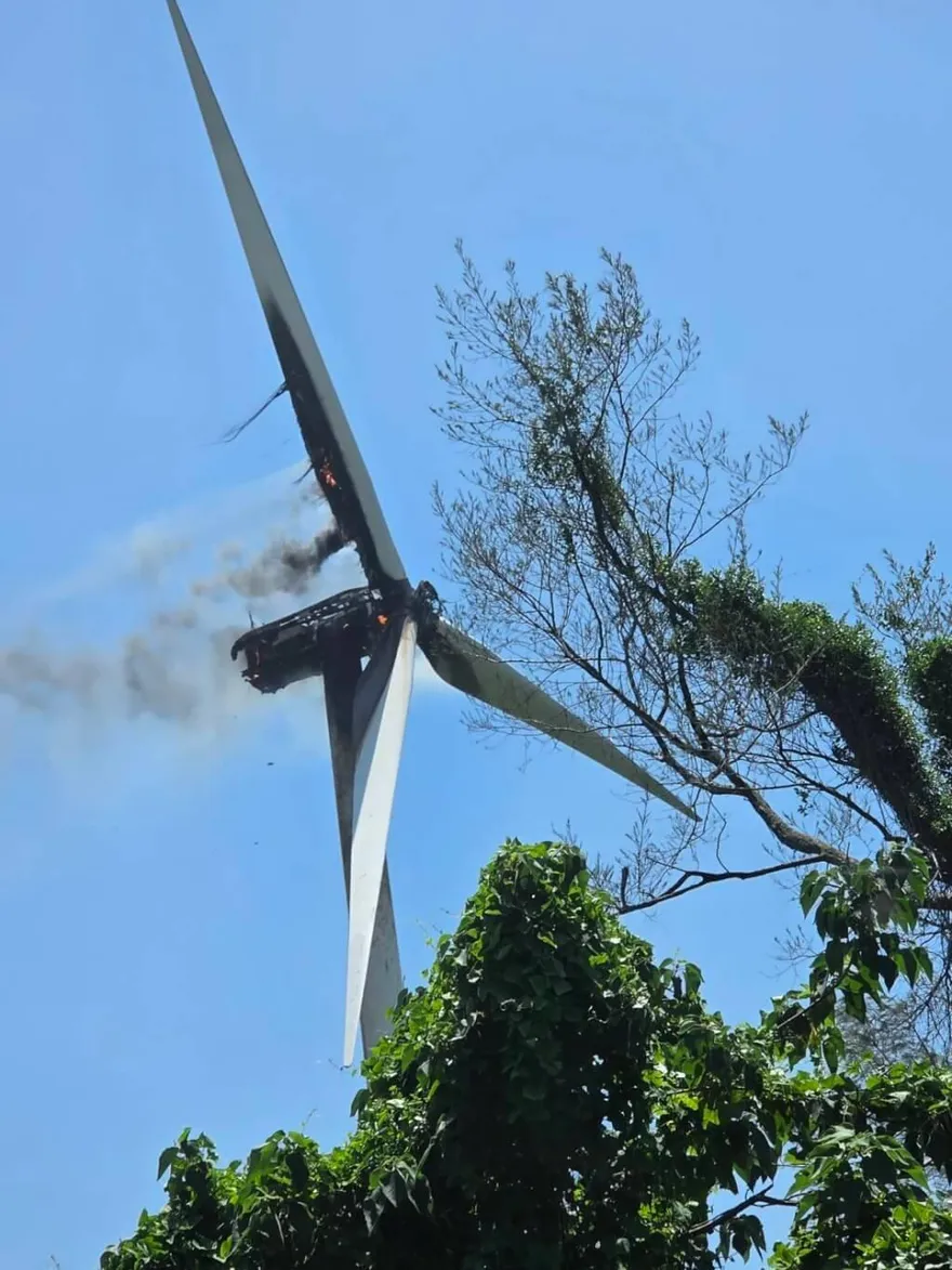 麥寮風機失火　台電：全面清查75部同型機組