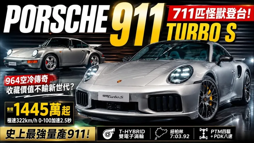 1445萬起！711匹最強保時捷 911 Turbo S登台 　964 Turbo S與漫畫家橫坂竜也台灣限定