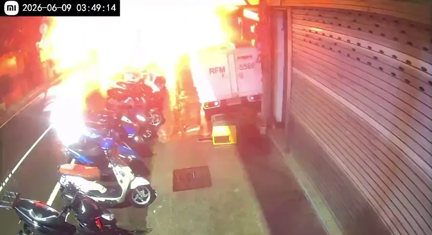 影/3秒11道火光狂噴！新竹便當店氣爆大規模破壞瞬間曝