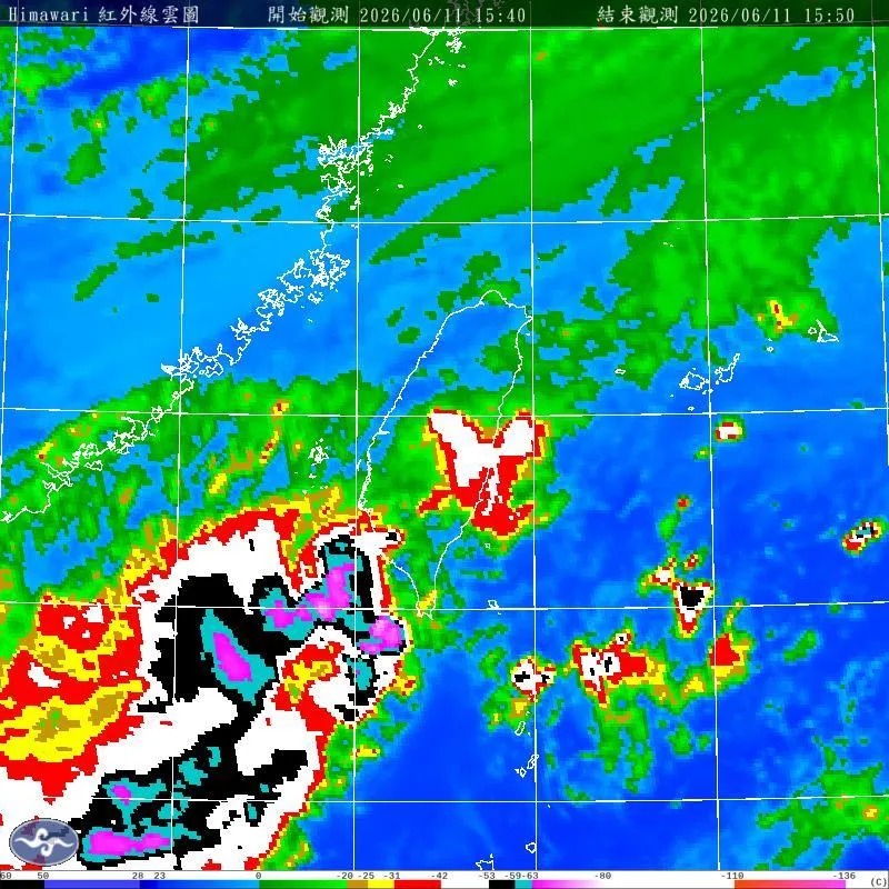 鋒面帶來短延時降雨　中南部、山區9縣市炸局部大雨