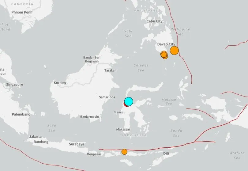 印尼發生規模6.7地震　震源深度僅10公里搖晃程度明顯